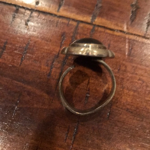 Gorgeous Psilomelane and sterling silver ring - Picture 2 of 3